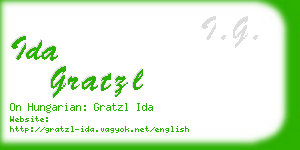 ida gratzl business card